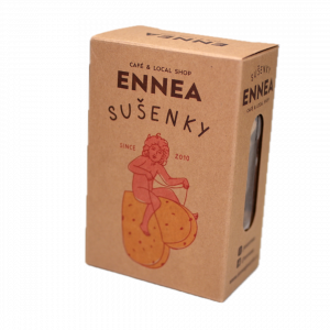 Špaldové sušenky s čokoládou Ennea (100 g) – Jesenická srdcovka z BIO špaldy a kvalitní čokolády