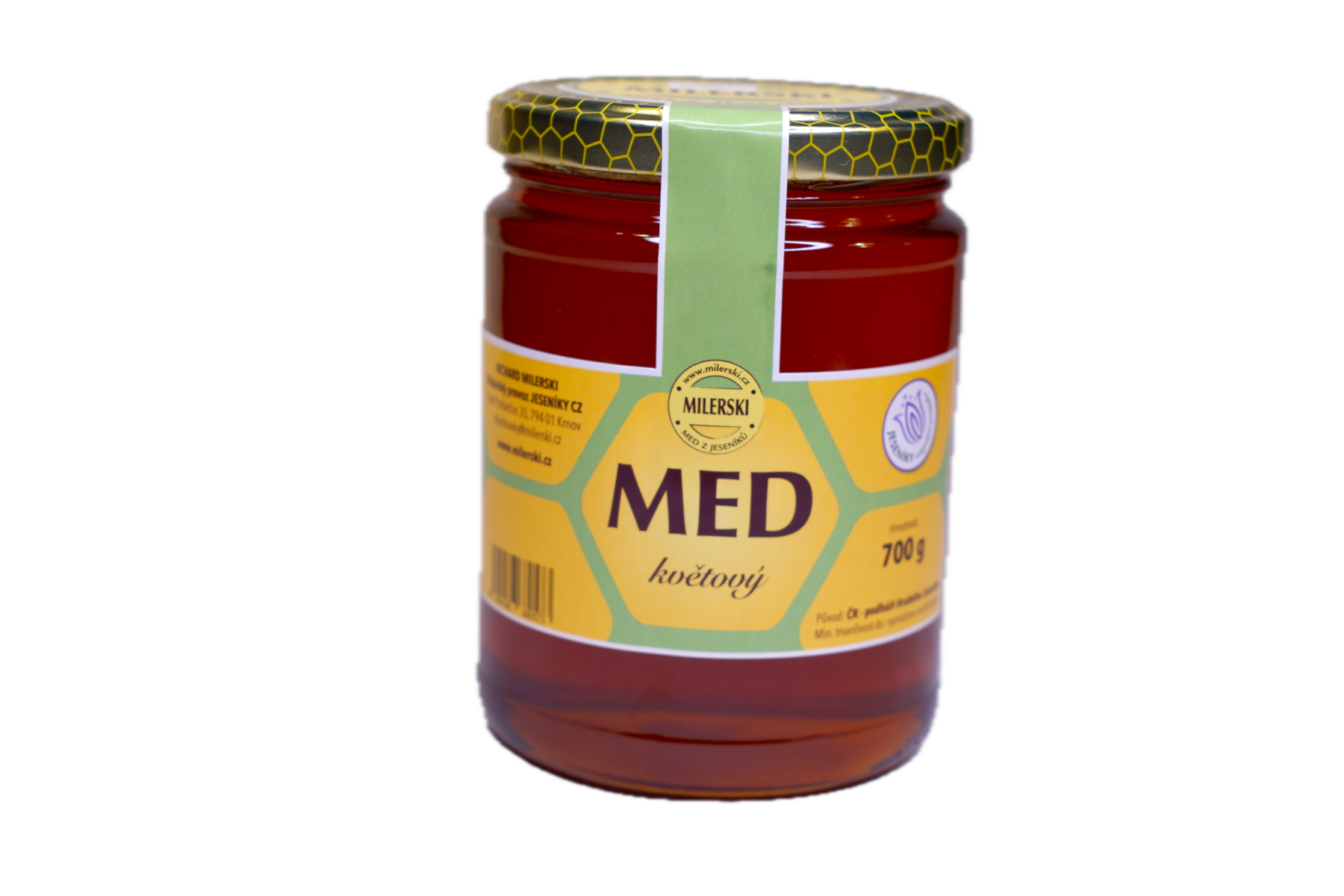Med z Jeseníků – květový 700 ml (0,97 kg) – Čistá síla hor v každé lžičce