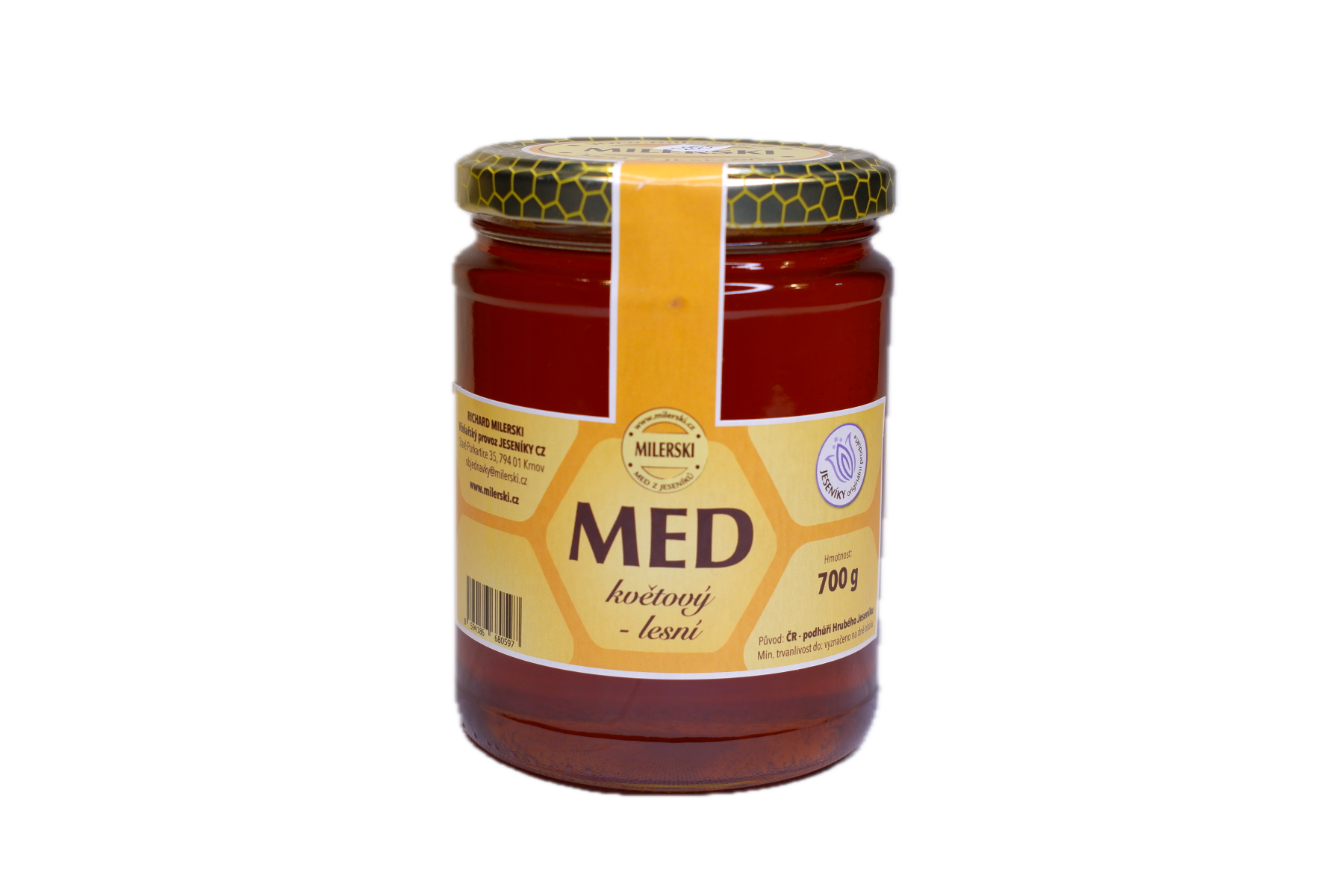 Med z Jeseníků – květový lesní 700 ml (0,97 kg) – Síla horského lesa v každé kapce