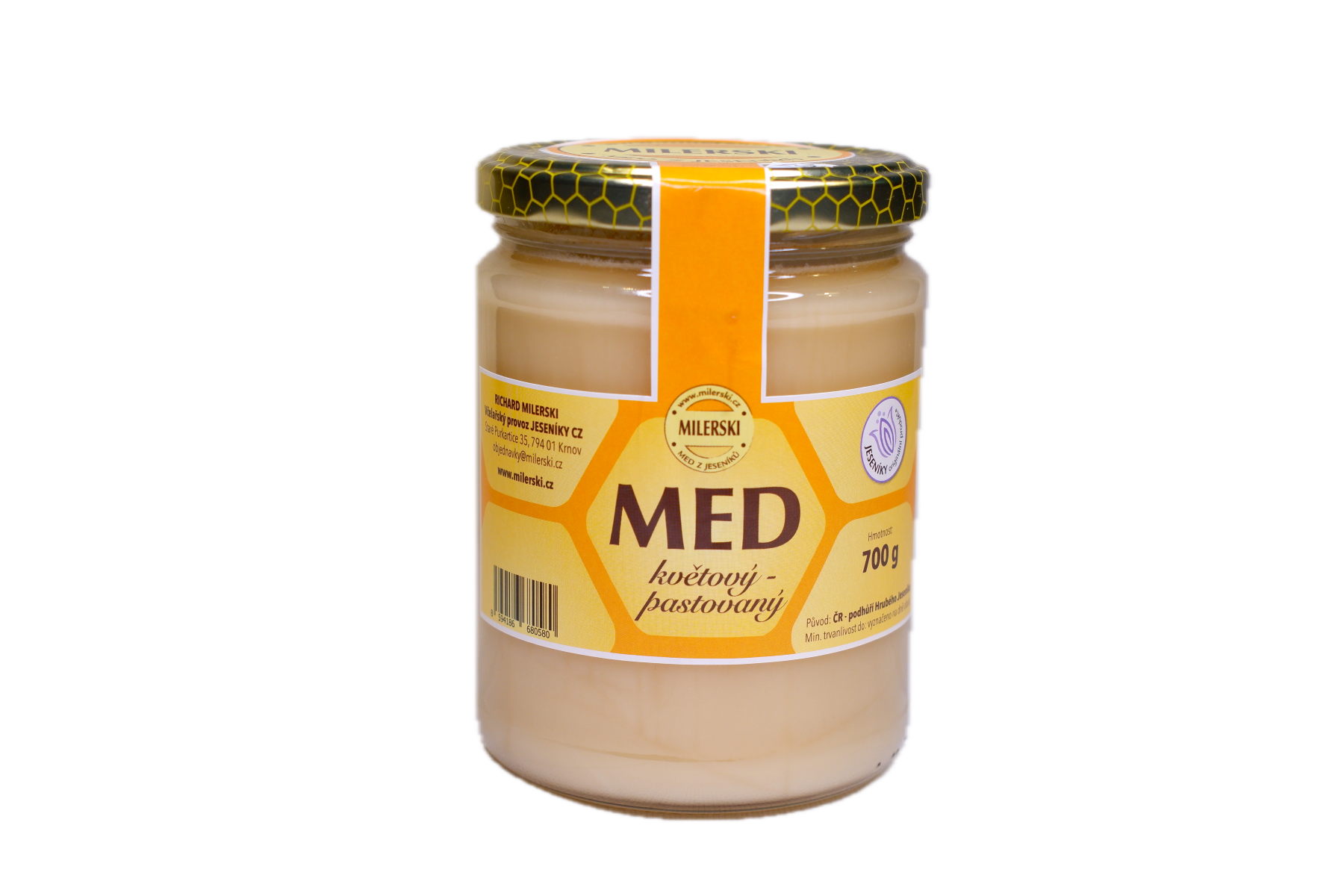 Med z Jeseníků – pastovaný 700 ml (0,94 kg) – Jemný krém z horských květů