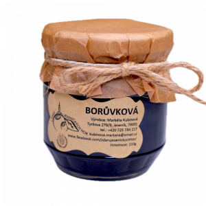 Z darů jesenických hor – borůvková marmeláda (210 g) – 70 % horského ovoce v každé lžičce
