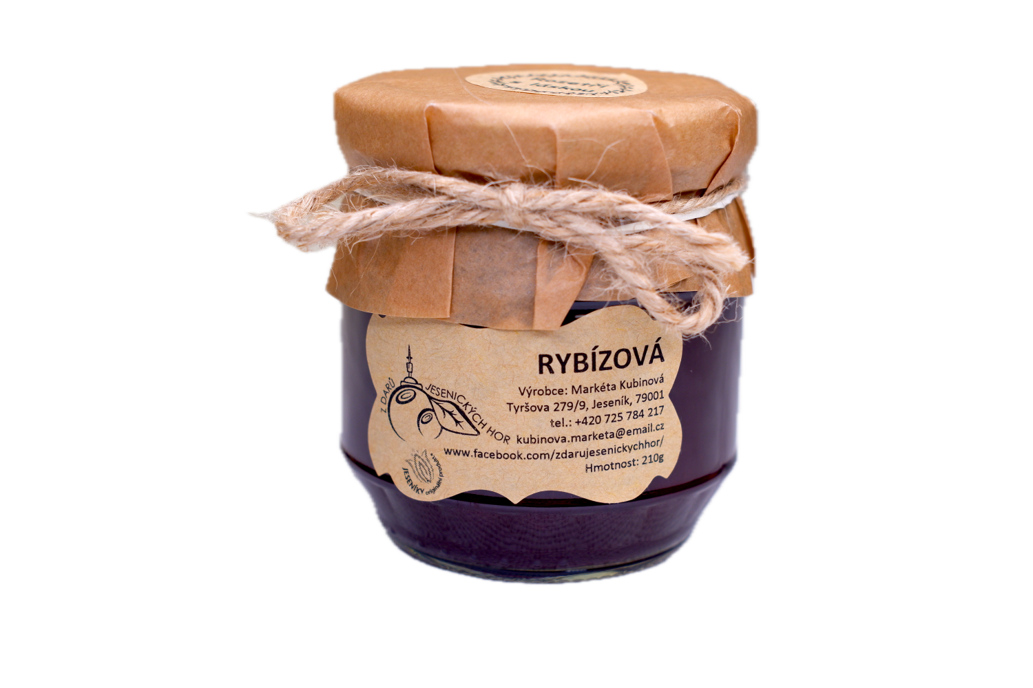Z darů jesenických hor – rybízová marmeláda (210 g) – 70 % horského ovoce pro svěží energii