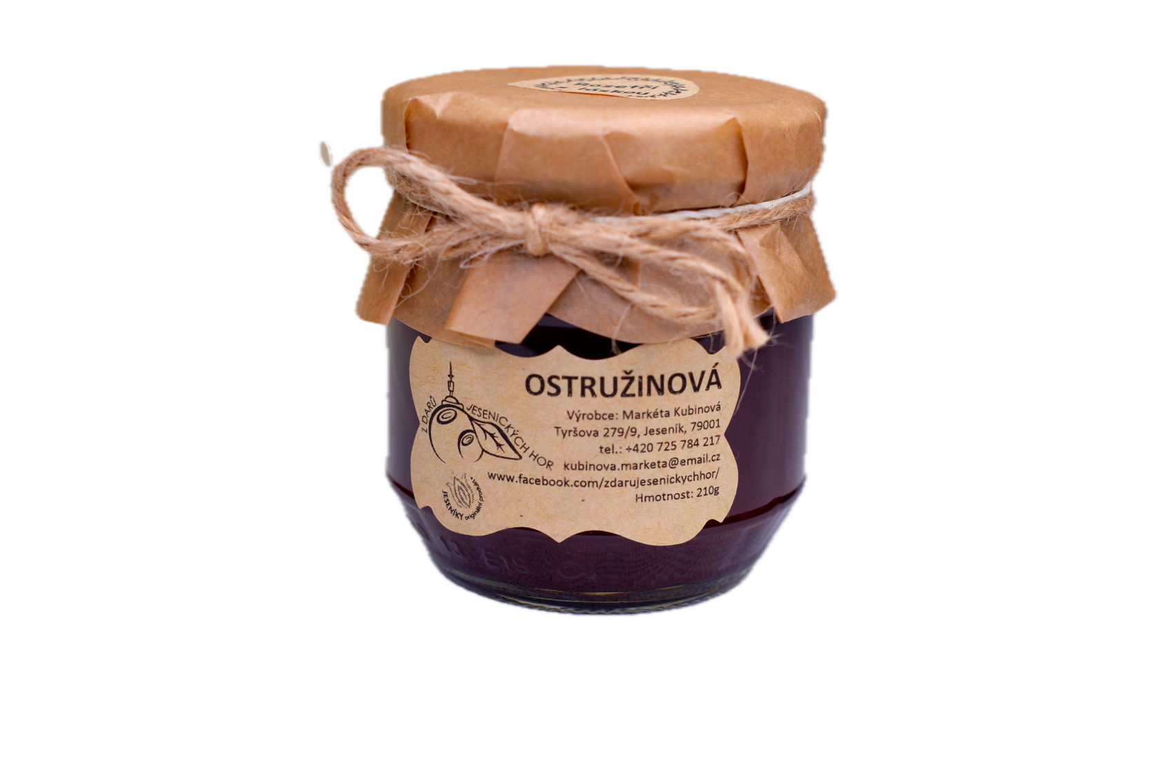 Z darů jesenických hor – ostružinová marmeláda (210 g) – 70 % horského ovoce pro nezaměnitelnou chuť