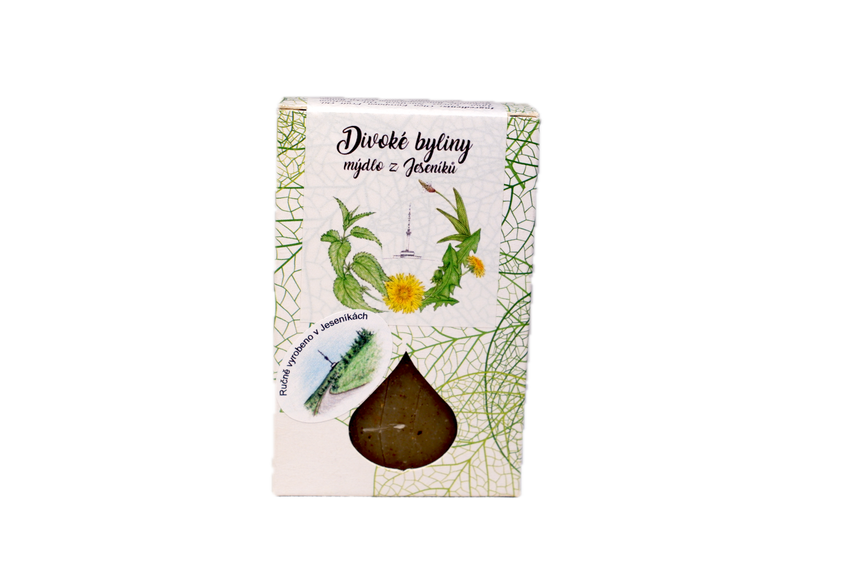 Divoké byliny – přírodní mýdlo z Jeseníků (100 g) – Síla hor pro pokožku i vlasy