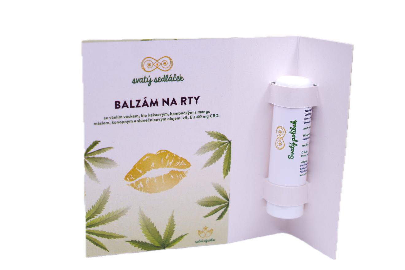 Svatý polibek – konopný balzám na rty s CBD (4 g) – Ochrana, regenerace a jemnost v jednom
